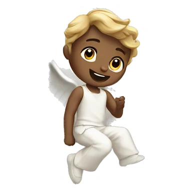 Angel in the moon sticker