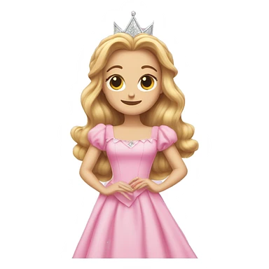 Glinda from the wizard of oz in a pink dress sticker