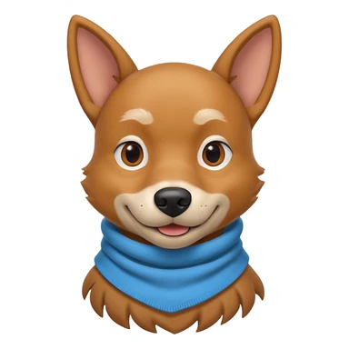 thief dog portrait, head and shoulders only, playful sneaky look, burglar scarf collar, mischievous smile, 3D cartoon, mobile game icon style, clean background, no text, no watermark
 sticker