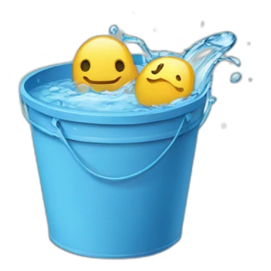 bucket of water sticker