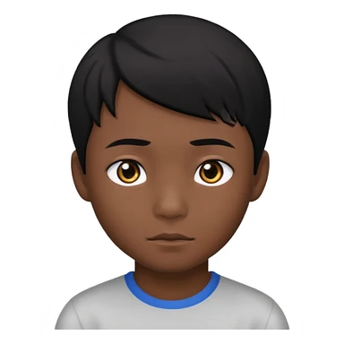 Dark Asian boy with black hair black eyes sticker