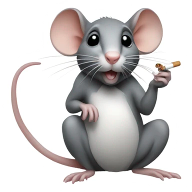 rat smoking sticker