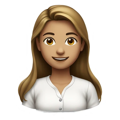 Girl in white shirt portrait sticker