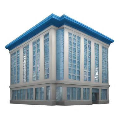 Blue building tall sticker