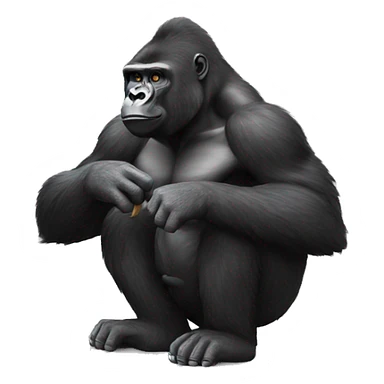 Gorilla finger painter sticker