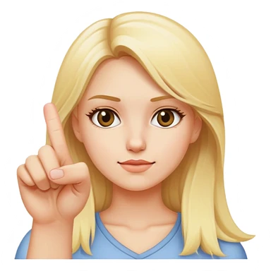 Blonde girl sticking up middle finger sticker