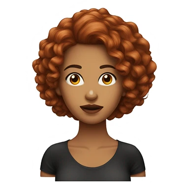 Mulher-branca-ruiva-cabelo-comprido-olhos- pretos sticker