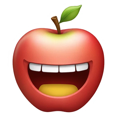 :) basic emoji apple style with very wide grin sticker