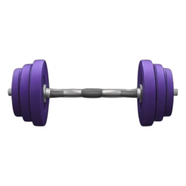 barbell with a face sticker