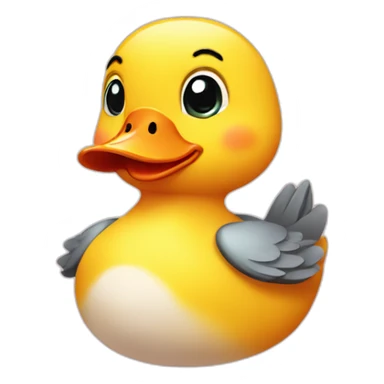 kawaii duck sticker