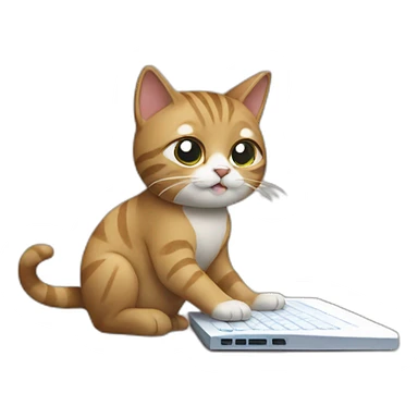 Cats doing work sticker