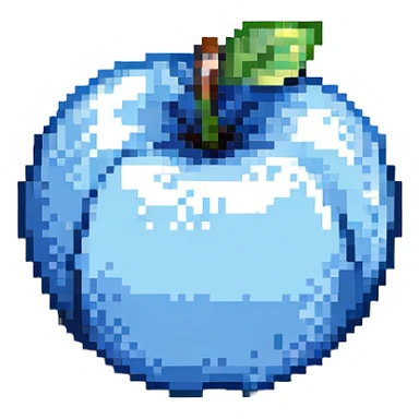 blue apple sticker