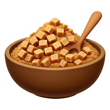 brown sugar in bowl sticker