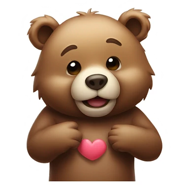 Cute bear blowing kiss  sticker