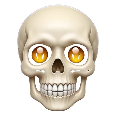 Skull emoji with a mix of surprise emoji sticker