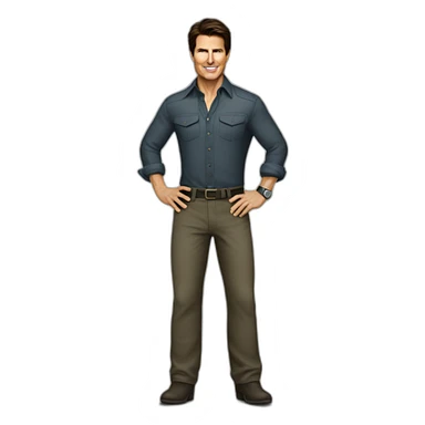 Full body Tom Cruise, Apple sticker