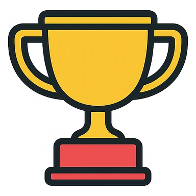 trophy icon with clean lines and minimal details sticker