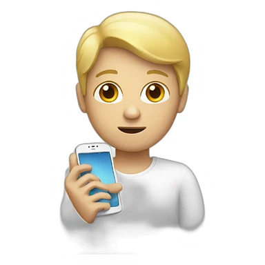white human with phone sticker