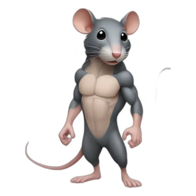 rat muscle sticker