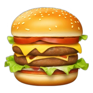 Burger with face sticker