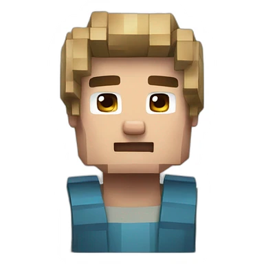 Steve Minecraft Realistic cartoon style  sticker
