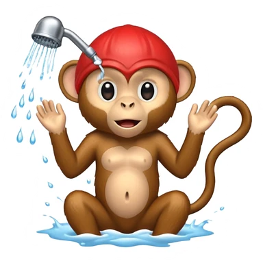 monkey showerinh sticker