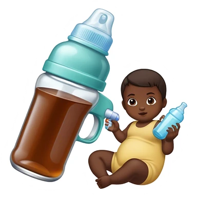 A gun and a baby bottle  sticker