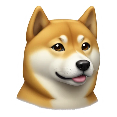 full-face portrait of shiba in hoodi. sticker