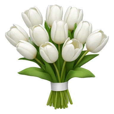 white tulip bouquet  sticker
