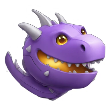 Cute purpledragon starship Orient to the moon sticker