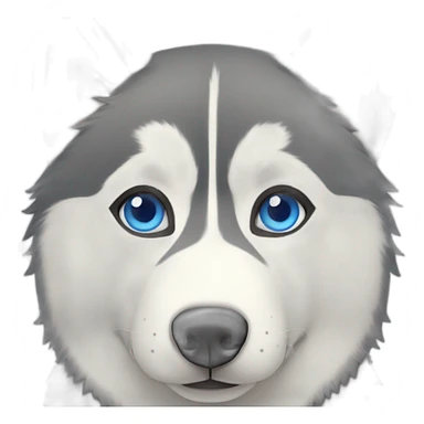 siberian husky blue eyes sticker