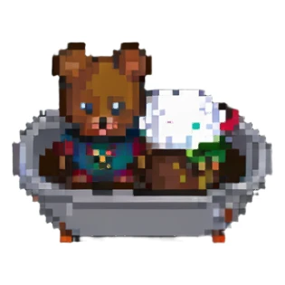 Barcelona poop pixel art sticker