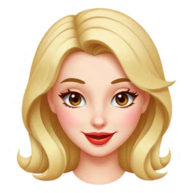 coquette girl winking and blushing sticker