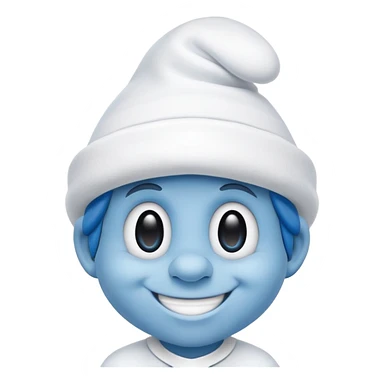 Smurf with a hat sticker