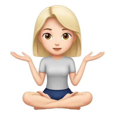 lady doing seated wide angle  sticker