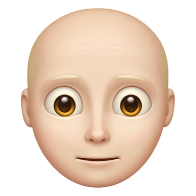 Uncanny valley emoji with *NO* eyebrows sticker