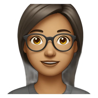 Girl with spectacles sticker