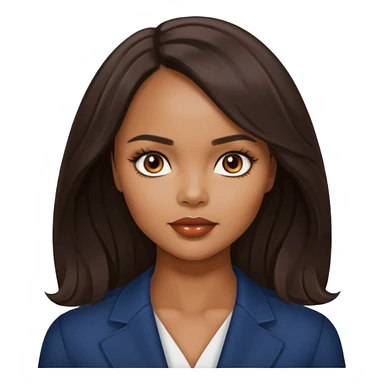 Sharon Leal with long dark brown hair sticker