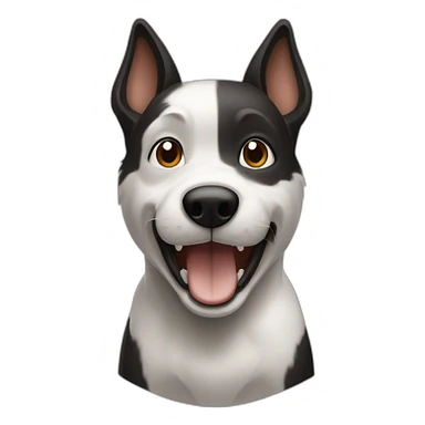 Perro ratonero blanco marrón y negro sticker