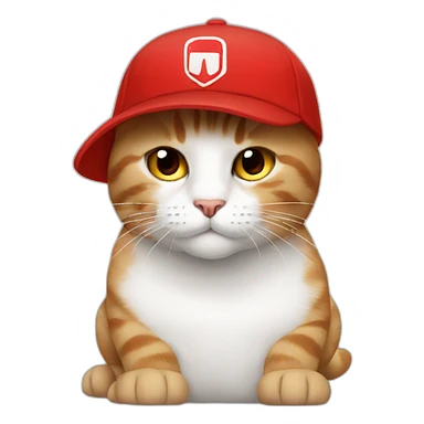 Cat wars red cap sticker