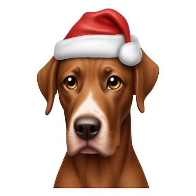 Viszla with Santa  sticker