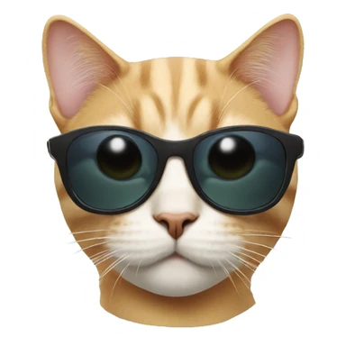 Cat with sunglasses sticker