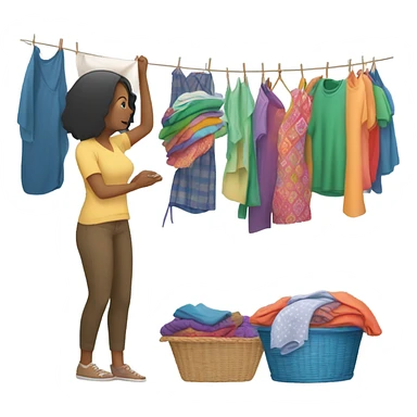 Doing laundry sticker