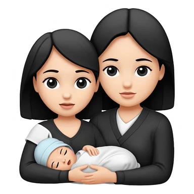 Newborn B&W with female sticker