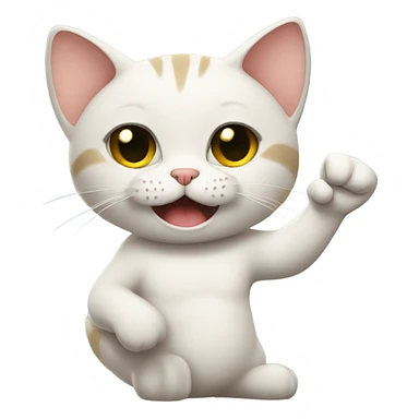 cat giving the middle finger sticker