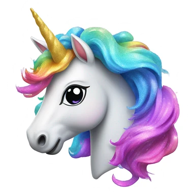 Unicorn farting glitter sticker