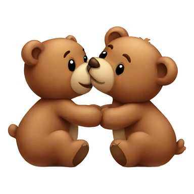 teddy bear kissing another teddy bear sticker