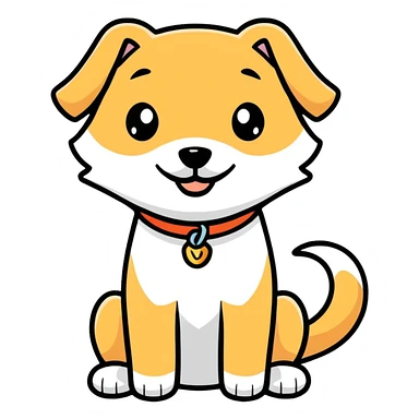 Smiling dog sticker