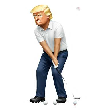 Donald trump golfing sticker