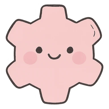 Create a soft and cute settings icon in Japanese hand-drawn style with pink color, matching the reference style, suitable for a mobile home screen. Transparent background. sticker